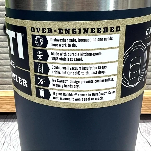 YETI Rambler 20 oz Tumbler-NAVY- NEW - Picture 2 of 11